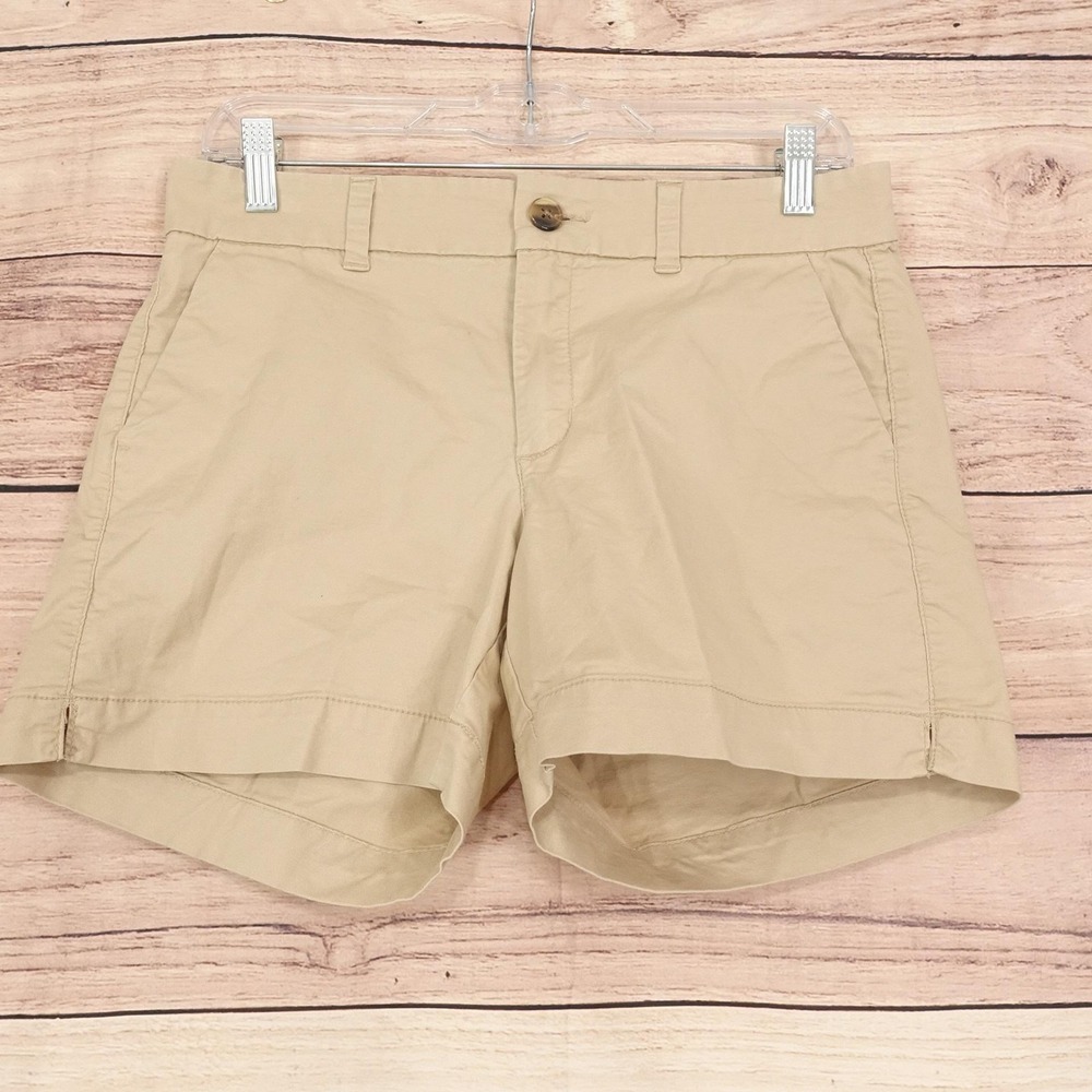 Old Navy Chino Shorts Womens Size 4 Beige Twill 31 Waist 5 Inseam Stretch